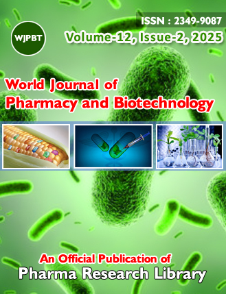 					View Vol. 12 No. 02 (2025): World Journal of Pharmacy and Biotechnology
				